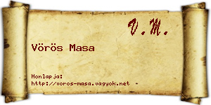 Vörös Masa névjegykártya
